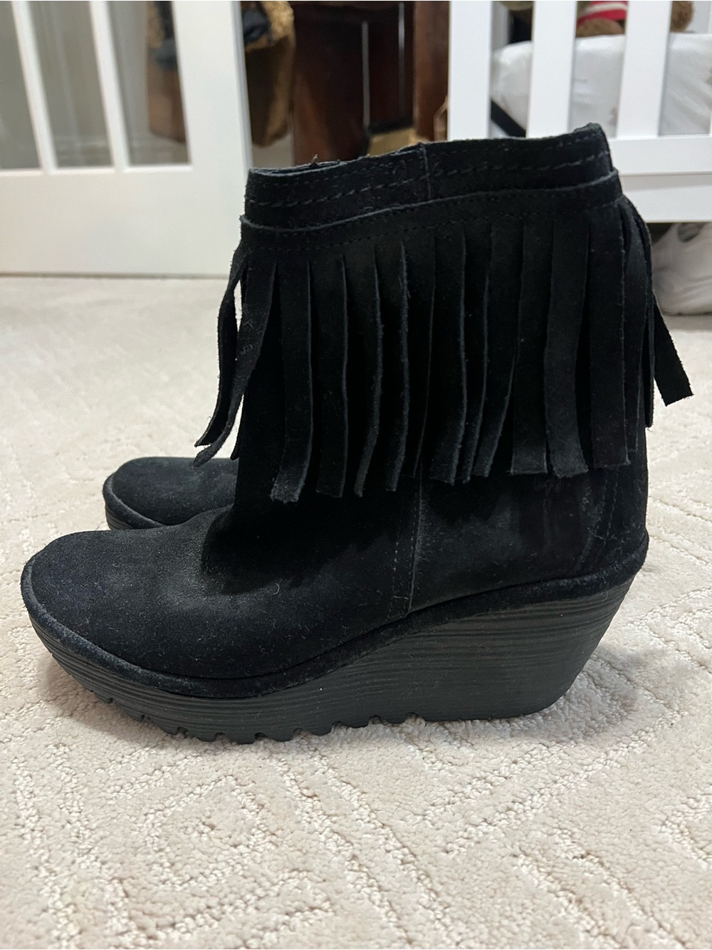 Fly Black Suede Boots!
